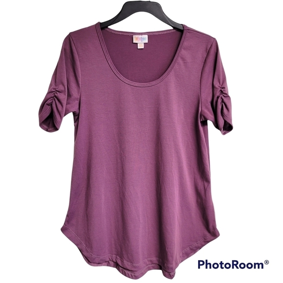 Lularoe purple cinch sleeve top - Picture 1 of 6